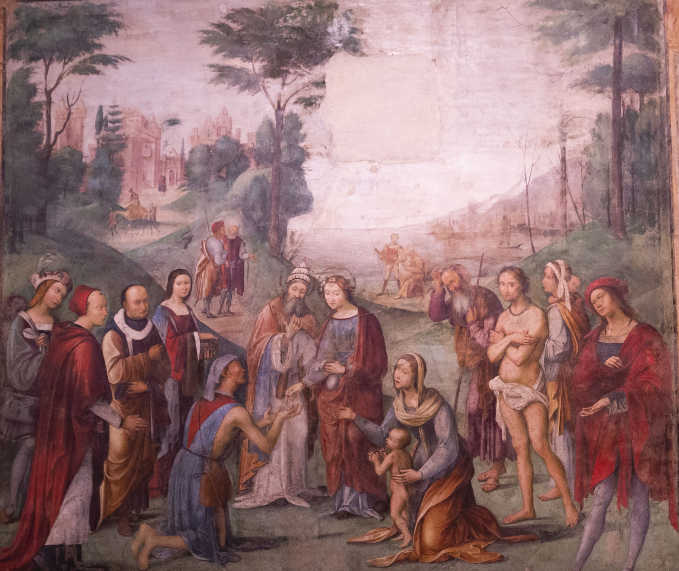 Lorenzo Costa, Elemosina di Santa Cecilia, 1505-1506, Oratorio di Santa Cecilia, Bologna