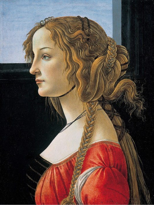 Sandro Botticelli, Ritratto ideale di dama (Simonetta Vespucci), 1475-1480 ca., Gemäldegalerie, Berlino
