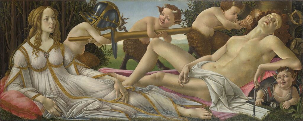 Sandro Botticelli, Venere e Marte, 1482-1483 ca., National Gallery, Londra