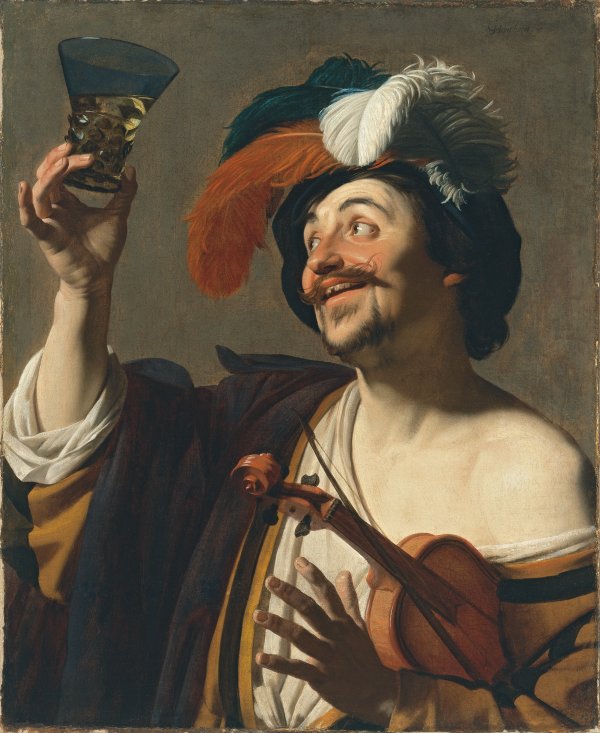 Gerard van Honthorst, Allegro violinista, 1624 ca., Museo Tyssen-Bornemisza, Madrid