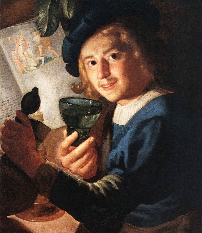 Gerard van Honthorst, Giovane bevitore, XVII secolo, Residenzgalerie, Salisburgo